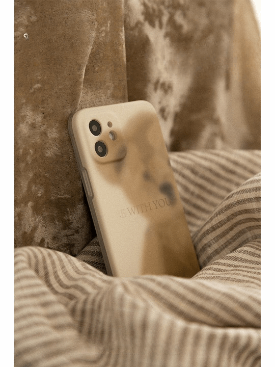 iPhone case. Teddy bear iPhone cases. Full-covered, super slim & lightweight phone case. Soft TPU material. Side view.