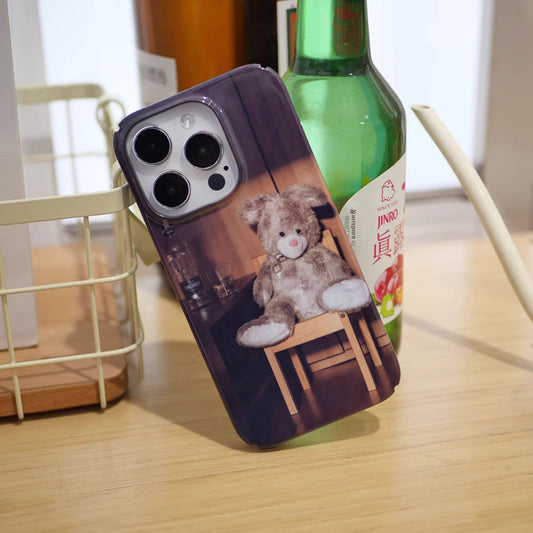 iphone cases featuring teddy bear, cute teddy bear, cute iphone cases, front view