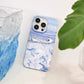 iphone case featuring a polar bear chill and lying on icy sea, cute iphone case, animal lover, front view