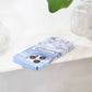 iphone case featuring a polar bear chill and lying on icy sea, cute iphone case, animal lover, top view